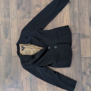 Black Blazer Leopard Print lining